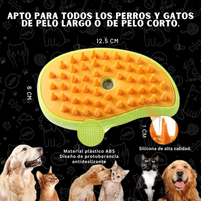 Cepillo a vapor para mascotas 3 en 1