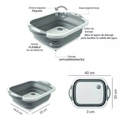 COMBO ESCURRIDOR + TABLA PLEGABLE